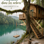 Cabane dans les arbres avec vue panoramique sur le lac