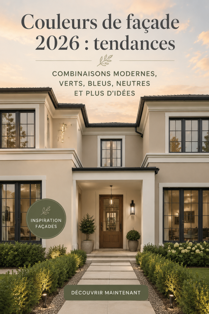 Maison peinte en couleurs tendance 2026 avec des teintes modernes et inspirantes