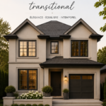 Maison avec design extérieur transitionnel alliant modernité et tradition