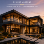 Une villa moderne au design extérieur élégant avec jardin bien entretenu.