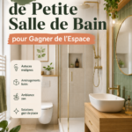 Petite salle de bain moderne avec meubles optimisés et éléments de rangement