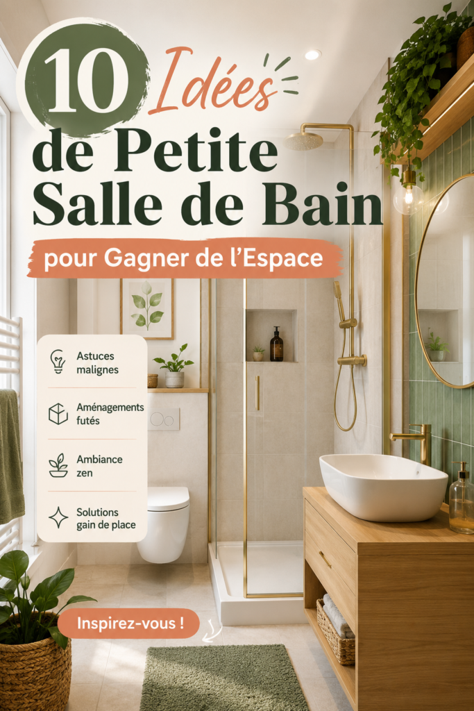 Petite salle de bain moderne avec meubles optimisés et éléments de rangement