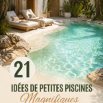Une petite piscine élégante dans un jardin bien aménagé