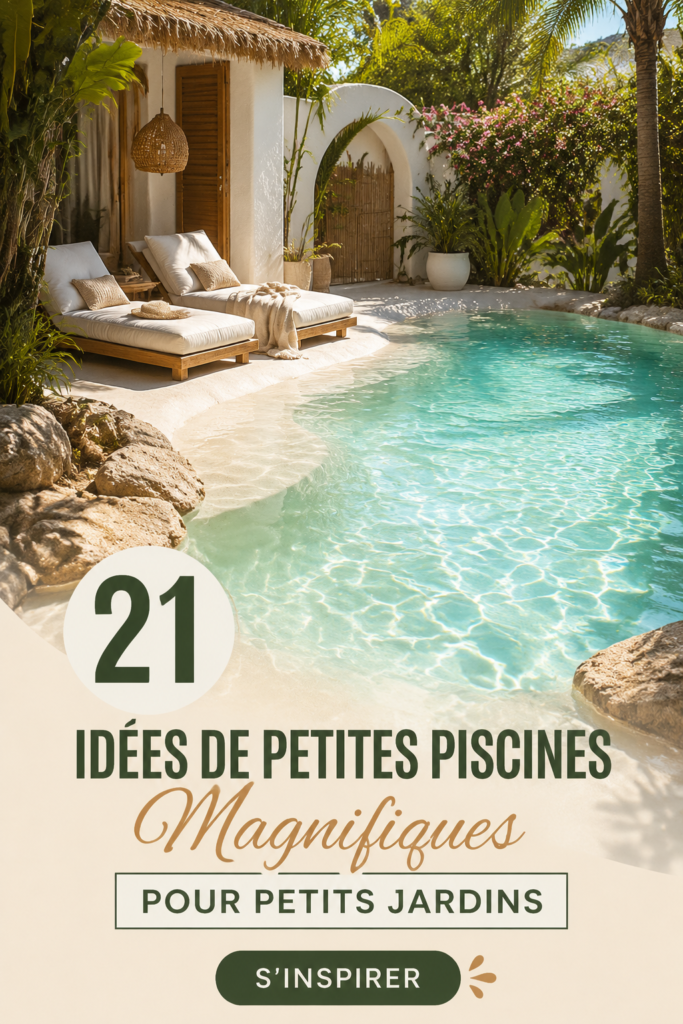 Une petite piscine élégante dans un jardin bien aménagé