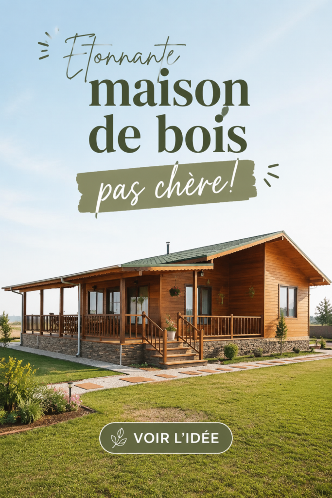 Maison en bois moderne construite à prix abordable