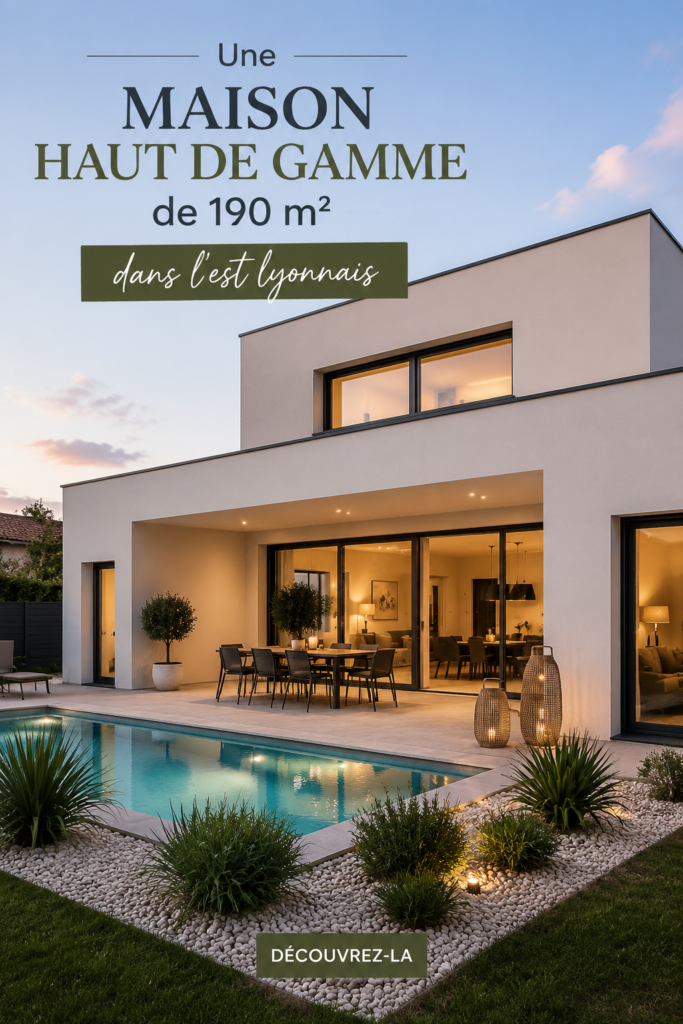 Intérieur d'une maison haut de gamme à Lyon avec un design moderne et chaleureux