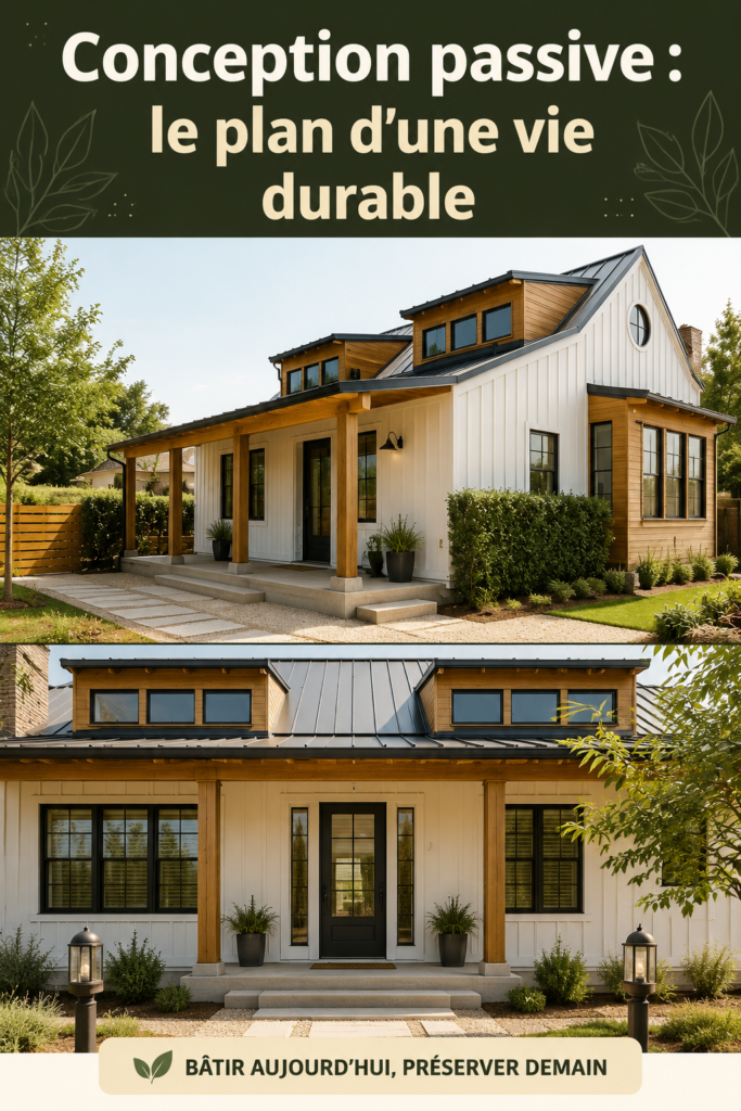 Intérieur d'une maison passive moderne avec des fenêtres éco-responsables.