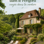 Une maison moderne entourée de verdure dans le Périgord.