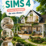 Construction d'une maison dans Les Sims 4 avec différents styles décoratifs.