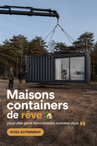 Une maison conteneur moderne avec des éléments de design extérieur inspirants.