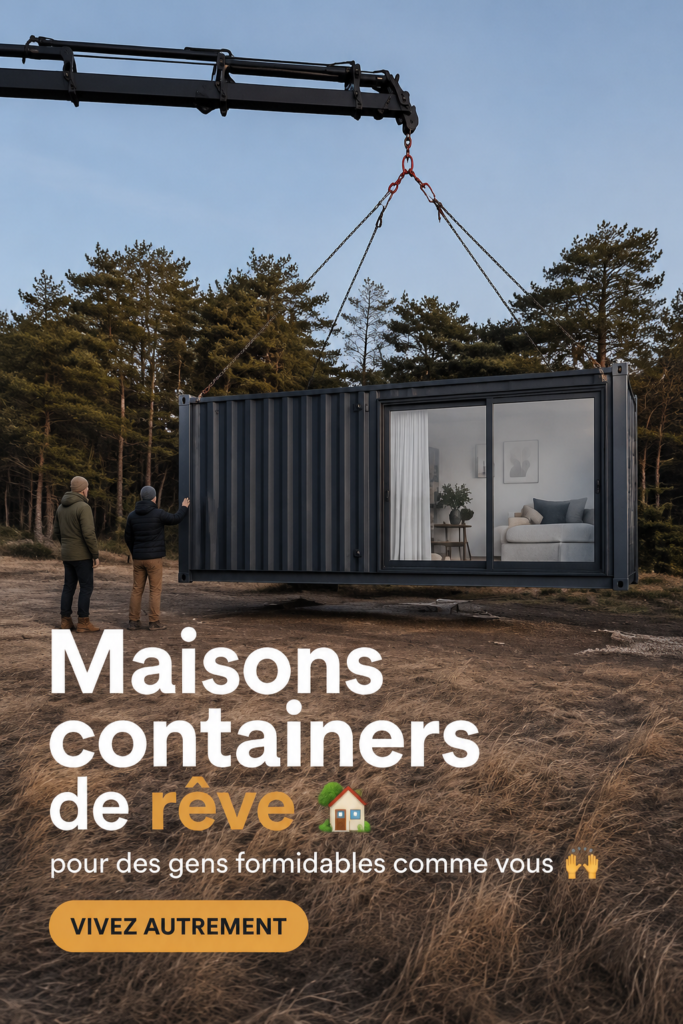 Une maison conteneur moderne avec des éléments de design extérieur inspirants.