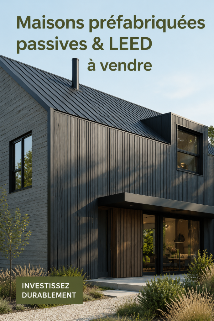 Image d'une maison passive moderne et esthétique, conçue avec des matériaux écologiques.