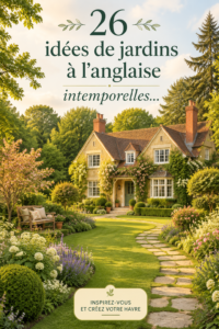 Un magnifique jardin à l'anglaise avec des fleurs colorées et une pelouse bien entretenue.