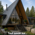 Maison en A avec un design moderne au milieu de la nature
