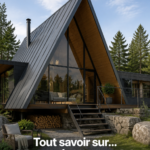 Maison en A avec un design moderne au milieu de la nature