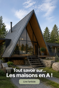 Maison en A avec un design moderne au milieu de la nature