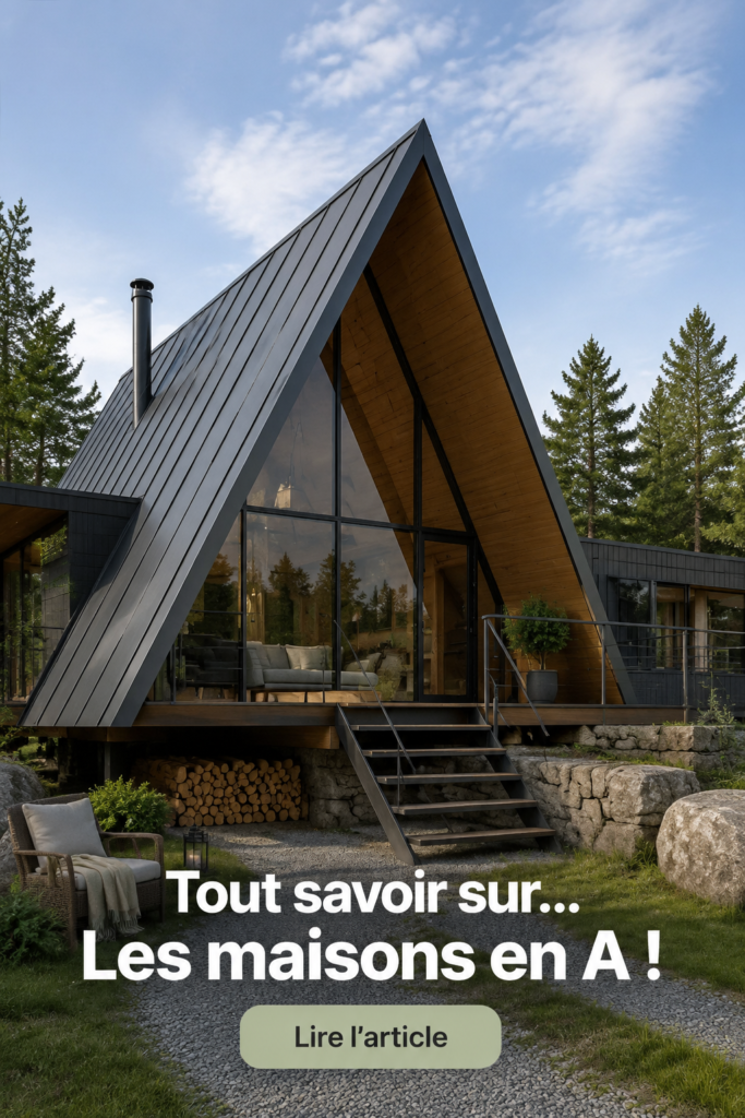 Maison en A avec un design moderne au milieu de la nature