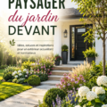 Aménagement de jardin d'entrée avec des plantes fleuries et une allée accueillante.