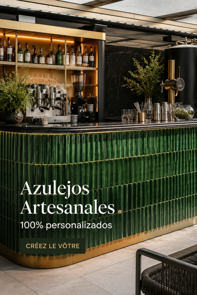 Exemple de salle de bain décorée avec des azulejos artisanaux colorés