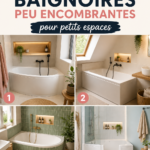 Baignoire compacte élégante dans une petite salle de bain moderne