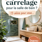 Exemple de salle de bain moderne avec carrelage élégant et fonctionnel.