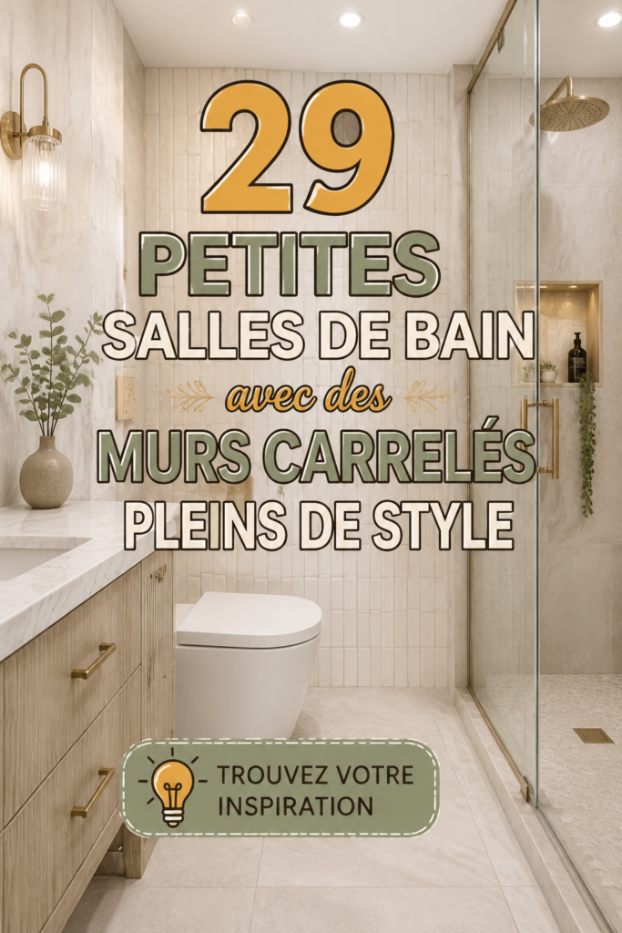 Salle de bain moderne avec carrelage mural élégant et coloré