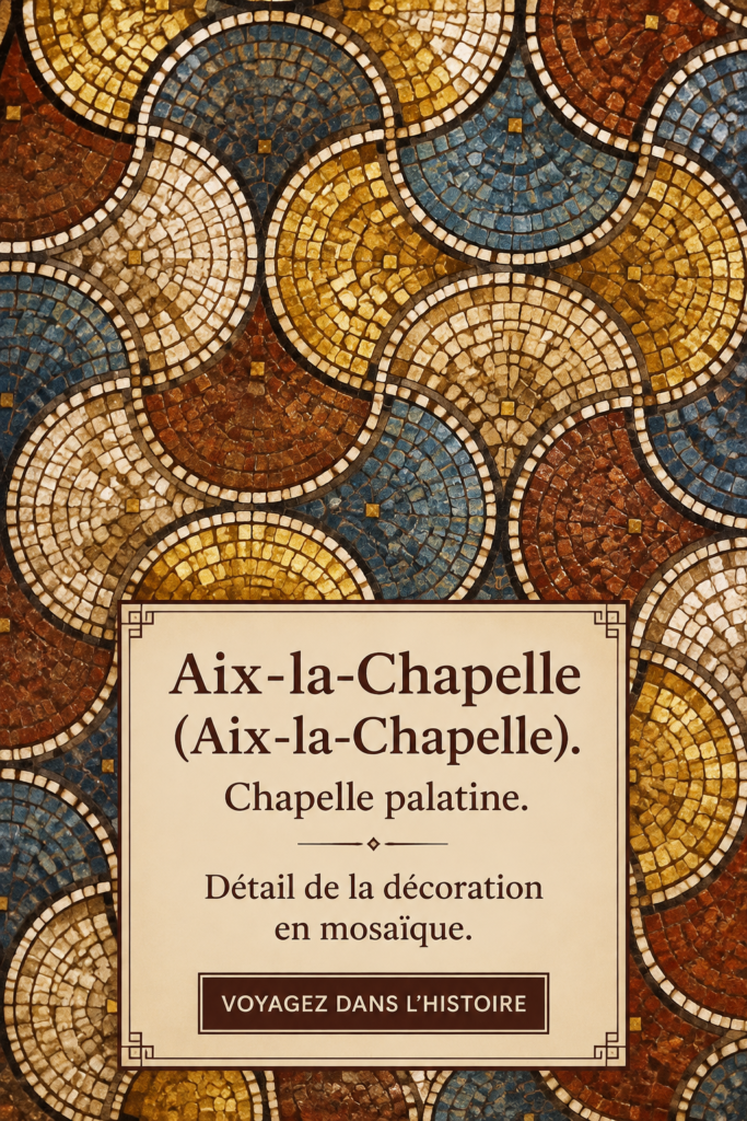 Chapelle palatine d'Aix-la-Chapelle, mettant en avant ses mosaïques