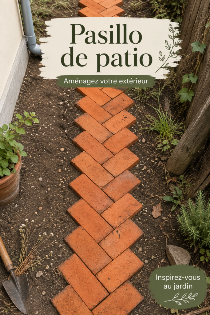 Un patio cosy avec un mobilier en bois et des plantes fleuries