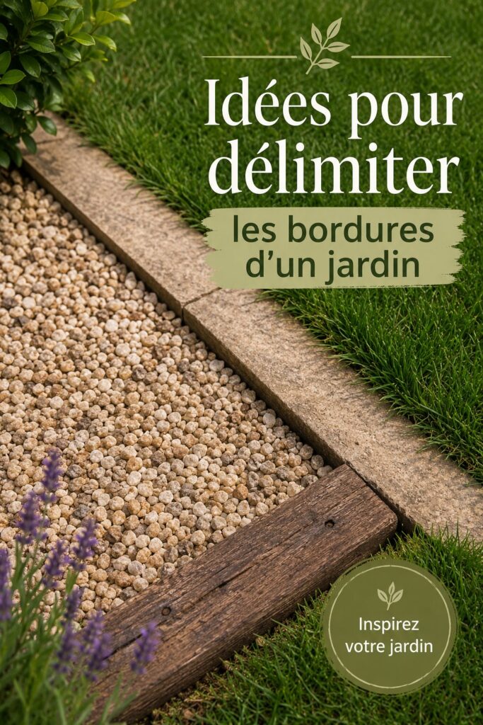 Bordures élégantes délimitant un jardin fleuri avec des plantes colorées.