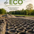 Un éco-chemin en bois naturel intégré dans une salle de bain élégante.