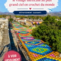 Vue aérienne du village d'Etzatlán avec son ciel en crochet coloré et ses paysages pittoresques.