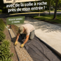Allée en gravier décorative collée, élément d'aménagement extérieur