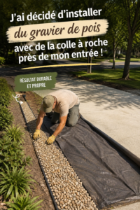 Allée en gravier décorative collée, élément d'aménagement extérieur