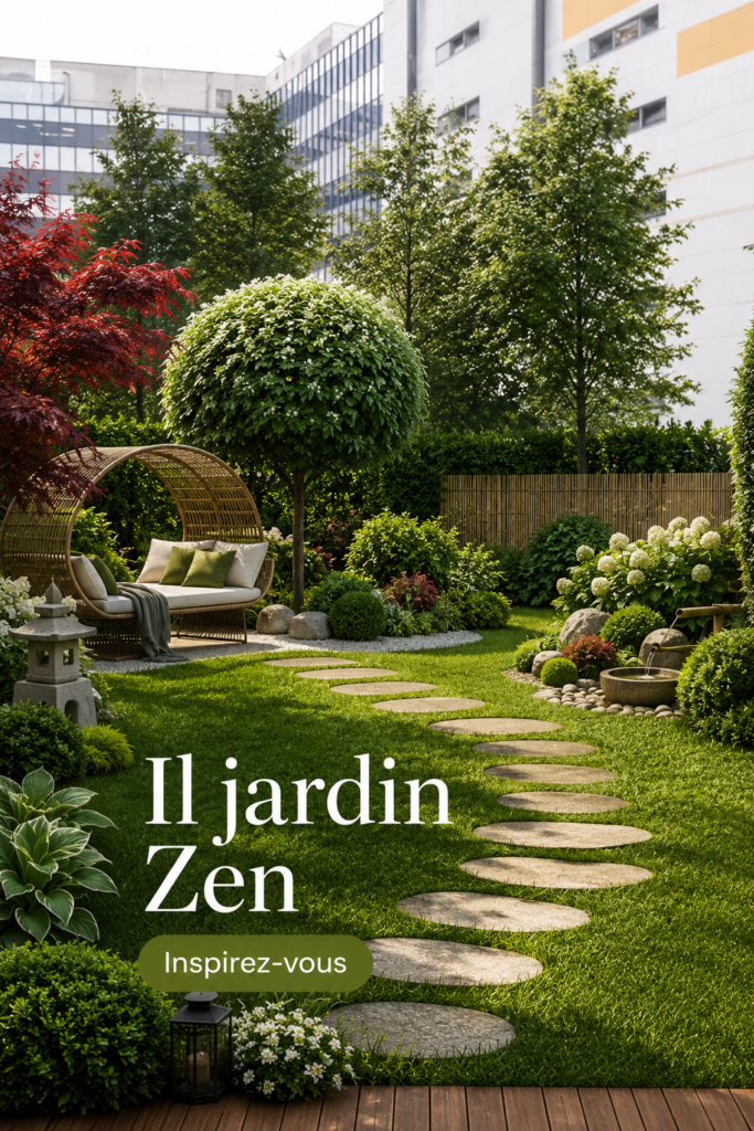 Un jardin zen apaisant avec des pierres et du sable