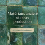 Salle de bain rénovée avec des matériaux anciens récupérés, créant une atmosphère chaleureuse.
