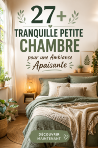 Petite chambre apaisante avec des couleurs douces et une décoration chaleureuse.
