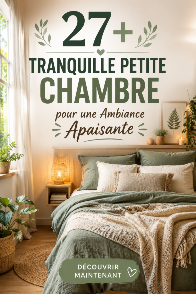 Petite chambre apaisante avec des couleurs douces et une décoration chaleureuse.