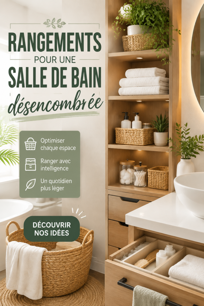 Une salle de bain bien rangée avec des solutions de rangement modernes et pratiques