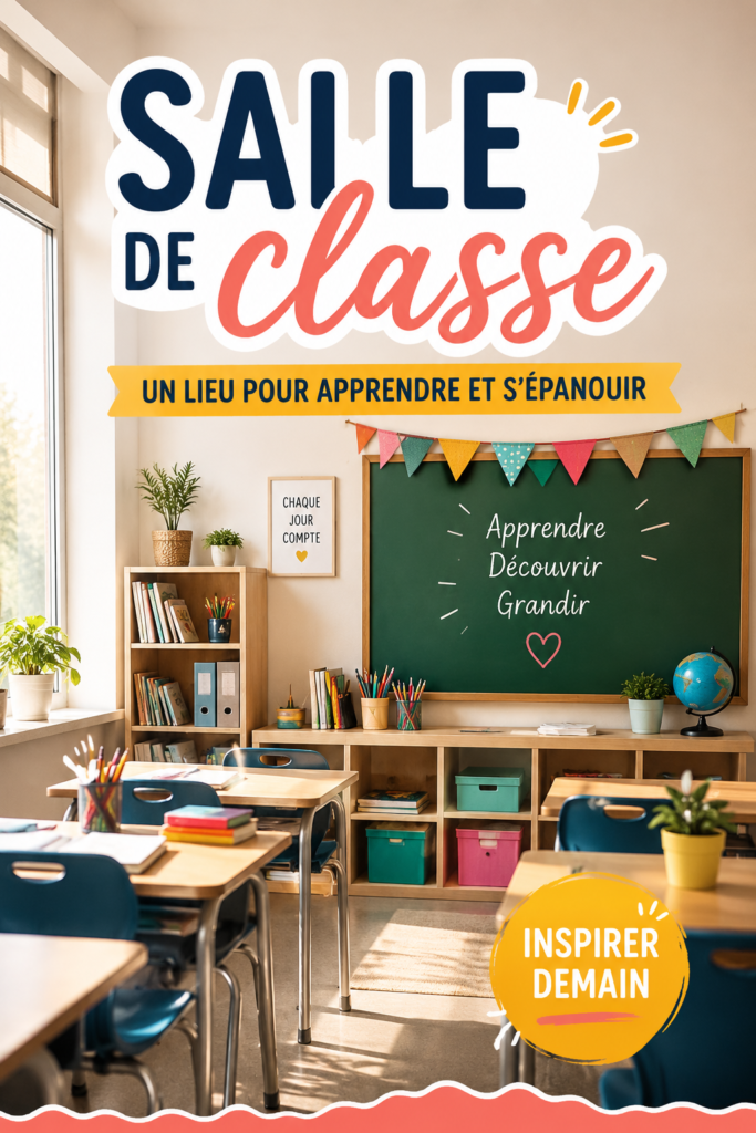 Salle de classe rénovée avec des meubles modernes et un espace d'apprentissage accueillant.