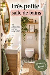 Exemple d'une petite salle de bains moderne avec des éléments fonctionnels