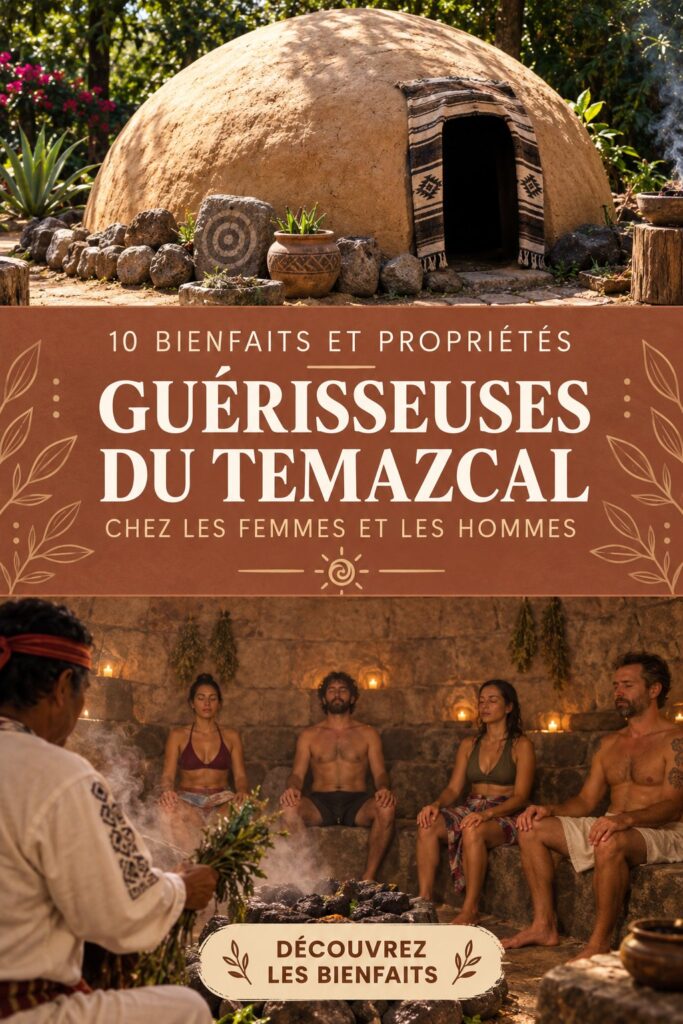 Femme détendue profitant d'une séance de temazcal dans une salle de bain zen