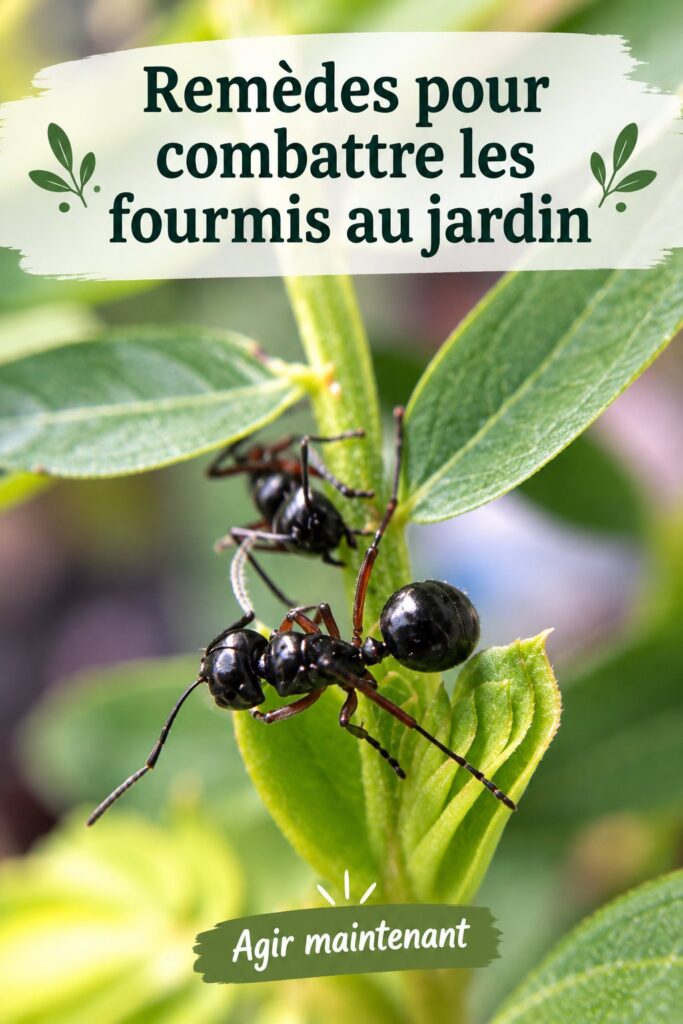 Un jardin bien entretenu avec des plantes florissantes, sans traces de fourmis.