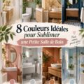 Exemple de petite salle de bain avec des couleurs douces et lumineuses.