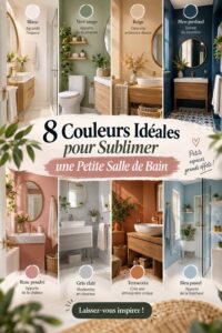 Exemple de petite salle de bain avec des couleurs douces et lumineuses.