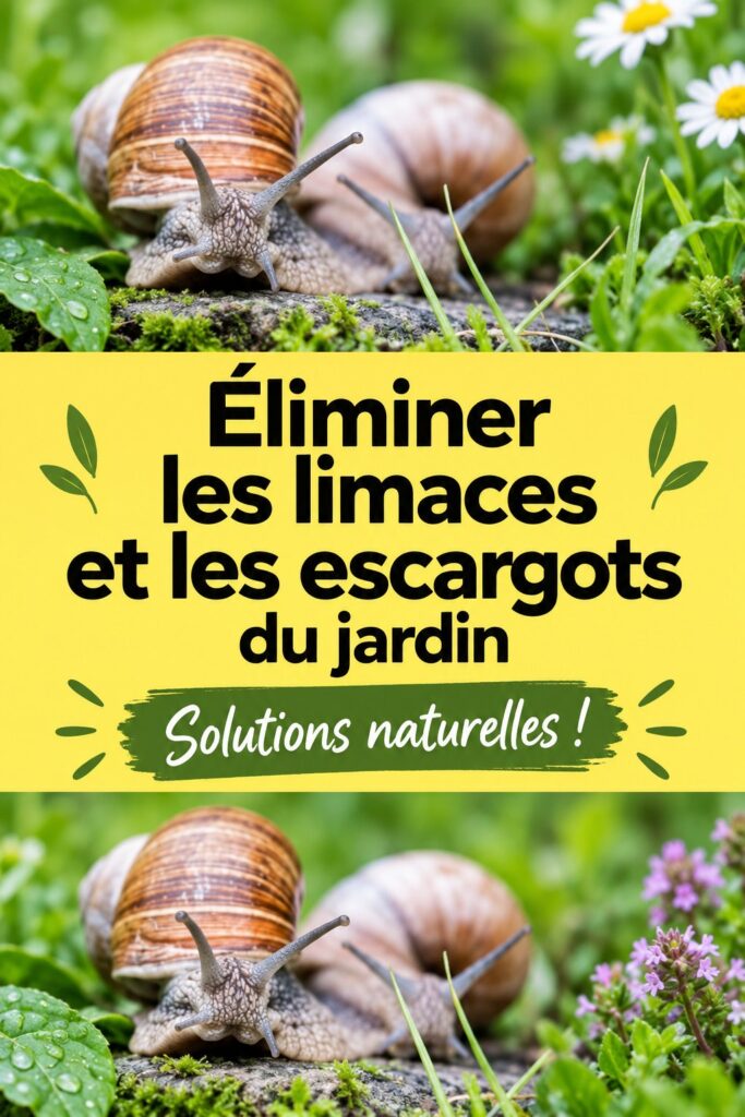 Jardin avec des plantes protégées contre les escargots et limaces