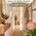 Couloir moderne décoré avec des murs clairs et des accessoires épurés