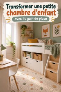 Chambre d'enfant avec un lit pliable design à la décoration moderne