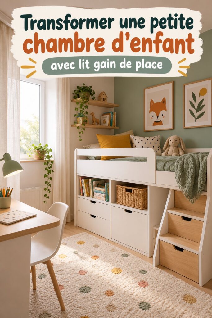Chambre d'enfant avec un lit pliable design à la décoration moderne