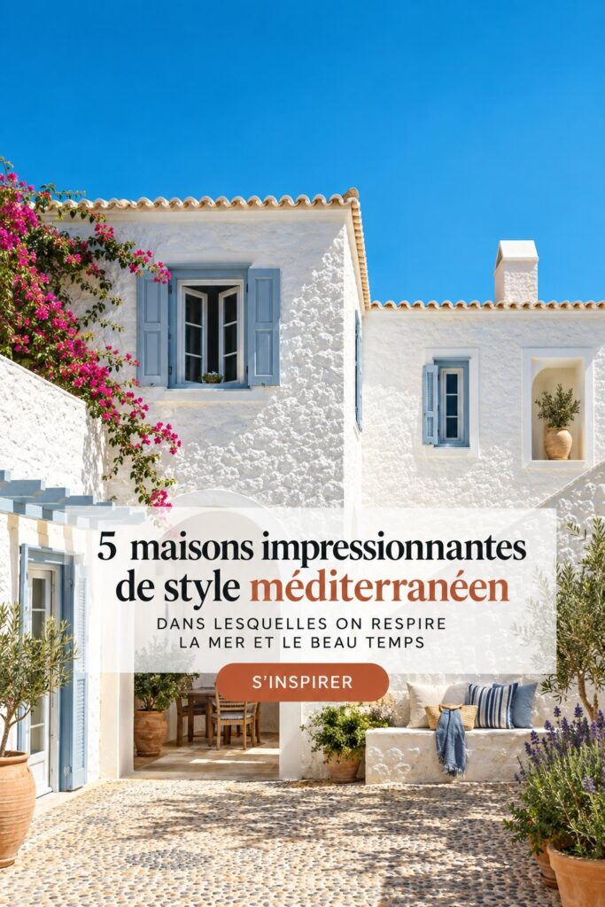 Maison méditerranéenne avec vue sur la mer et architecture chaleureuse.