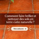 Sol en terre cuite propre et brillant dans une salle de bain